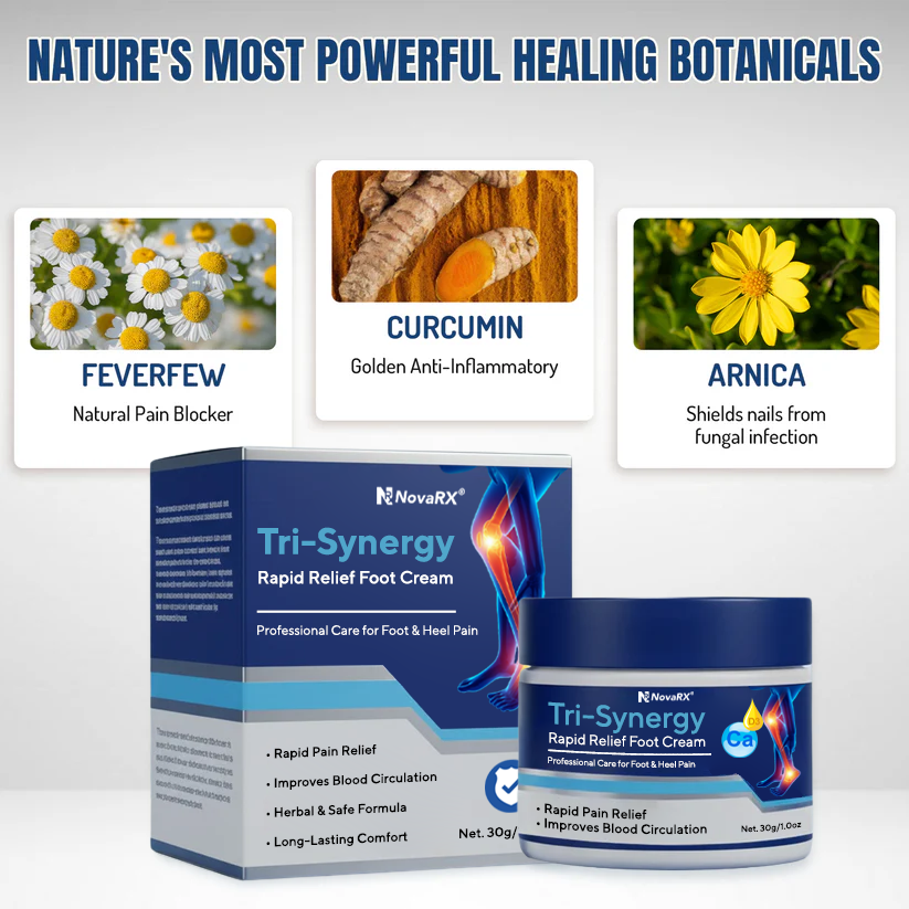 NovaRX® Tri-Synergy Rapid Relief Foot Cream