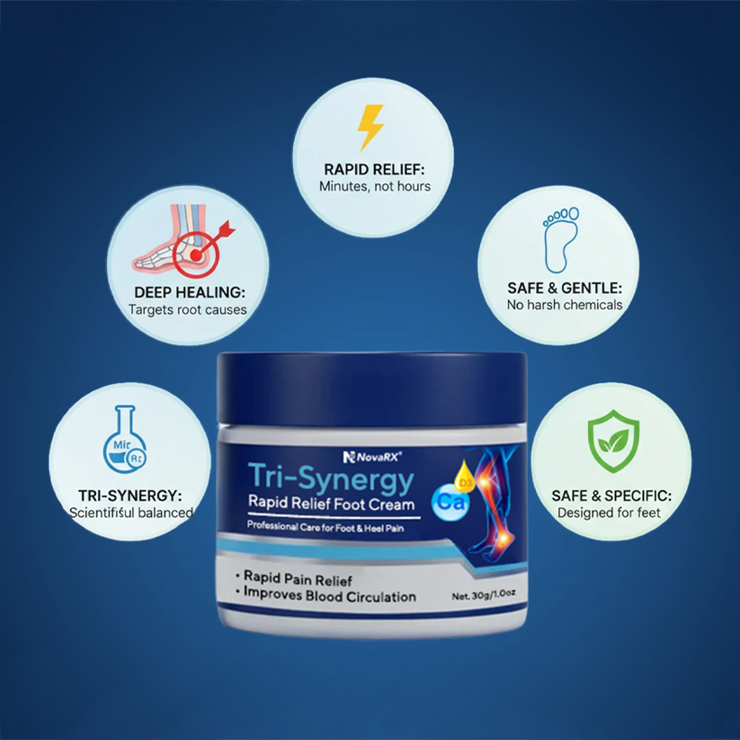 NovaRX® Tri-Synergy Rapid Relief Foot Cream