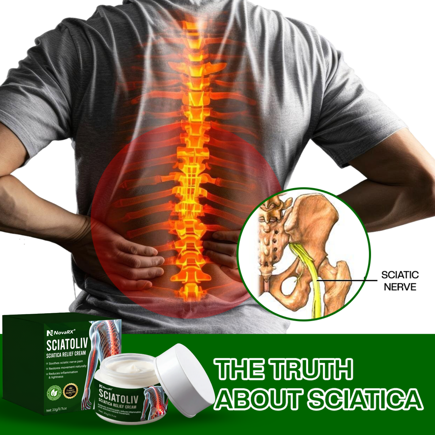 NovaRX® Sciatoliv Sciatica Relief Cream