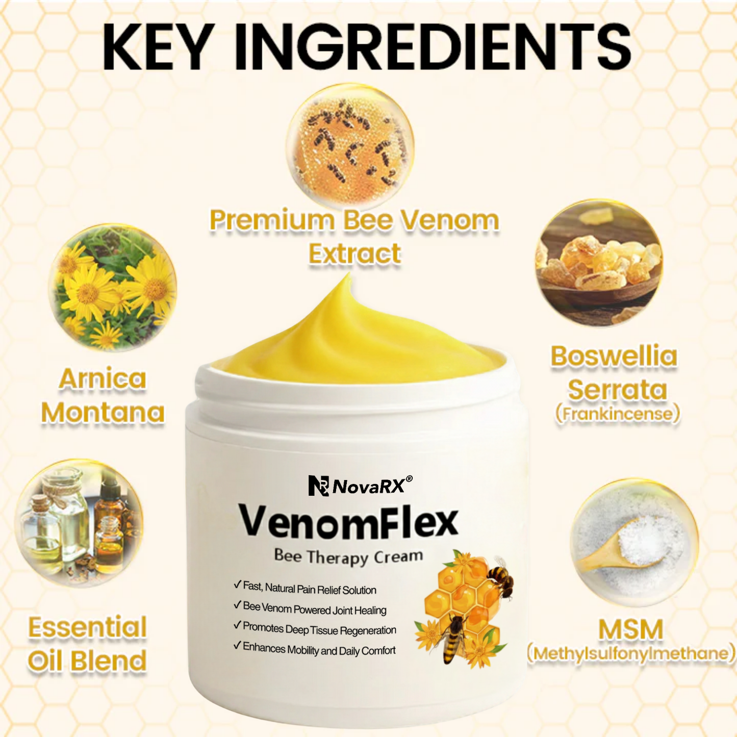NovaRX® VenomFlex Bee Therapy Cream
