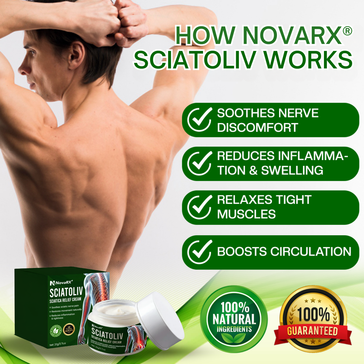 NovaRX® Sciatoliv Sciatica Relief Cream